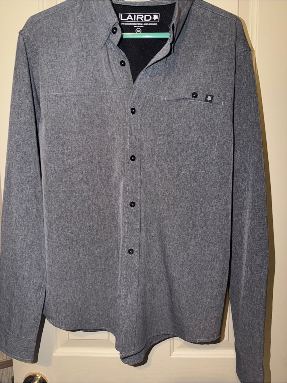Laird Men's Long-Sleeve Gray Button-Up Shirt